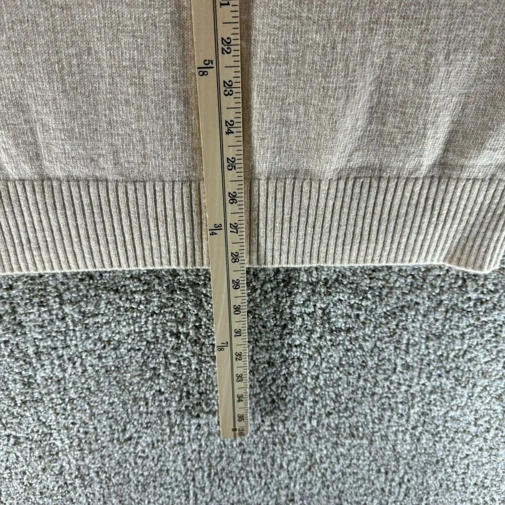 J Crew‎ Sweater Mens Extra Large Beige Lambswool Pullover Knit Long Sleeve Adult